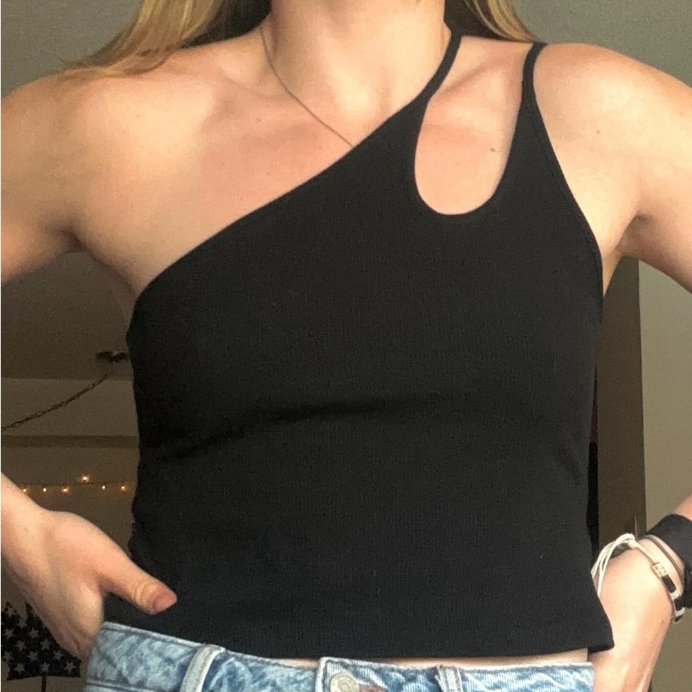 Princess Polly black one shoulder top